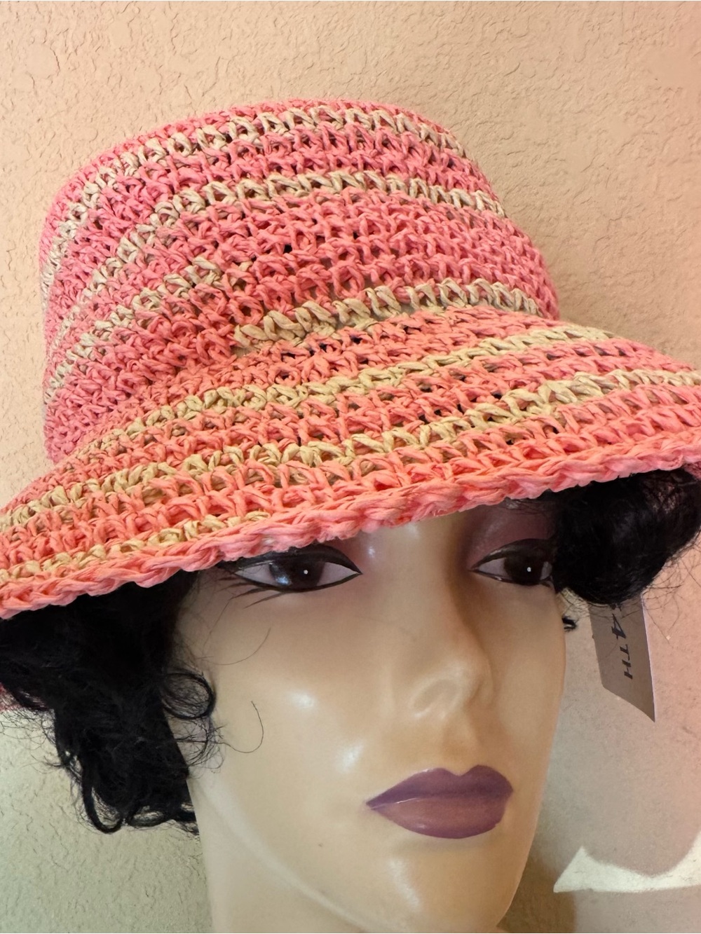 Woven Pink Sun Hat - Women's -Summer Accessories